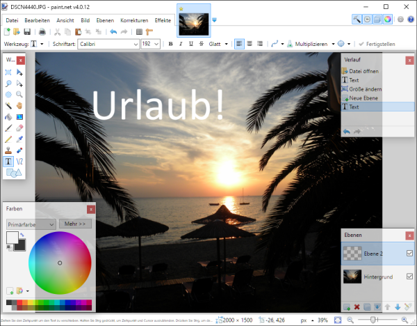 Screenshot Paint.net