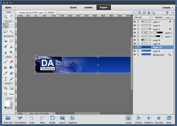 Screenshot Photoshop Elements