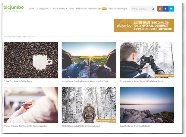 picjumbo.com Screenshot